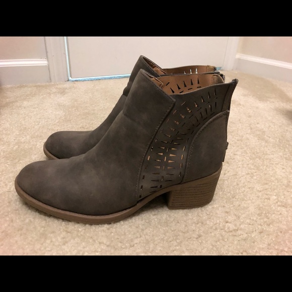 Gray Ankle Boots - Picture 2 of 4